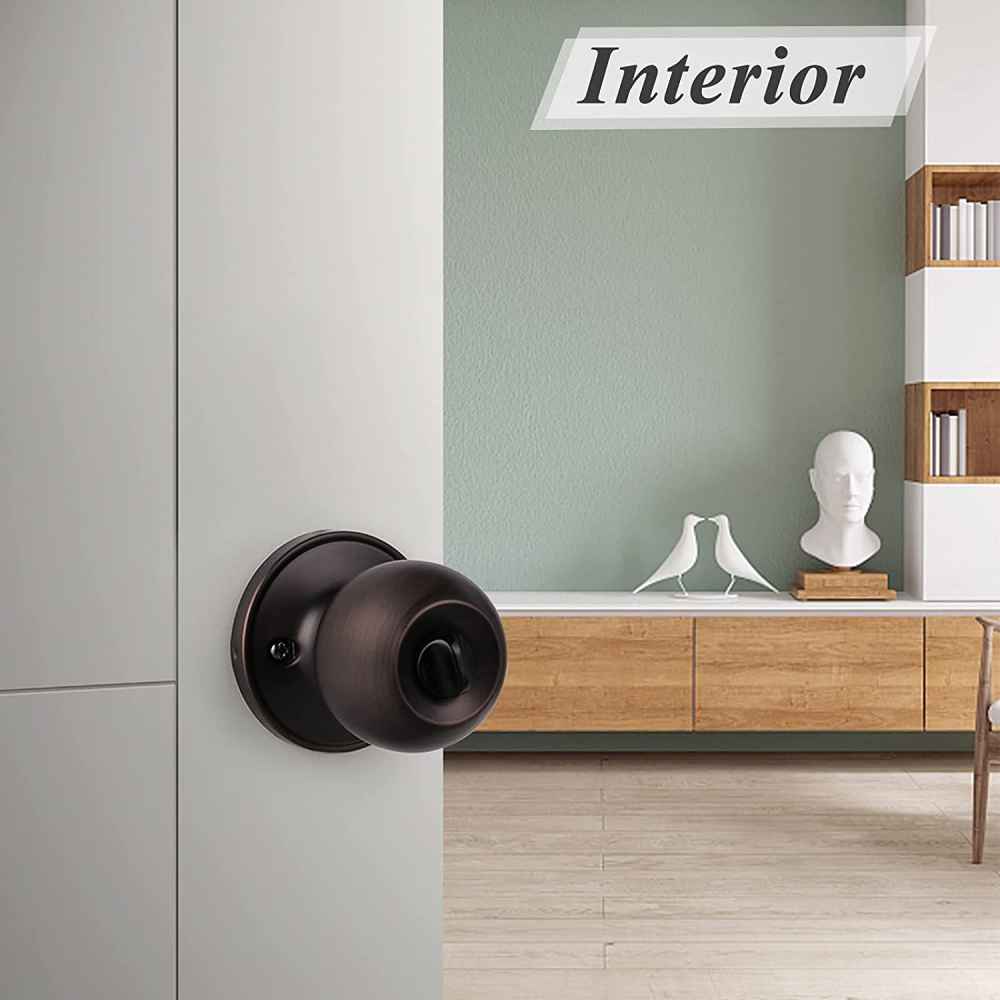 2.2-in. x 0.03-in. Stainless Steel Door Lock In Oil Rubbed Bronze
