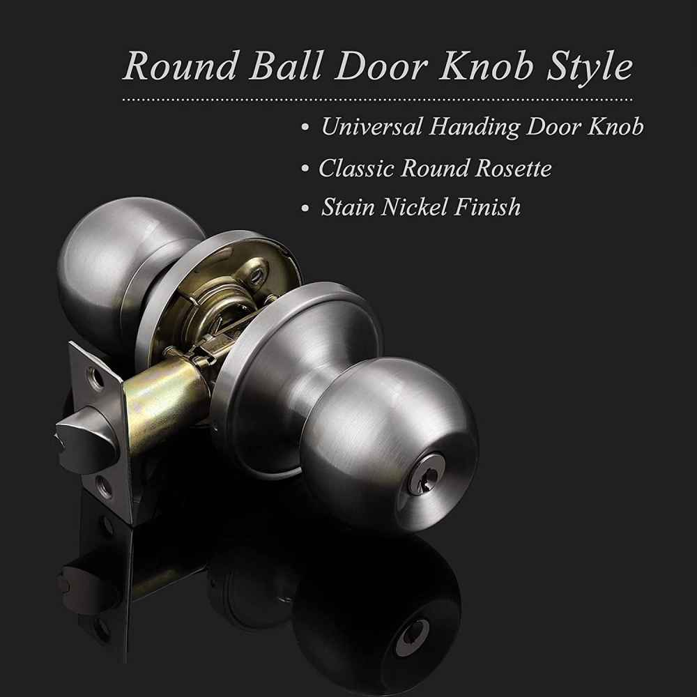 2-in. x 0.04-in. Stainless Steel Door Lock In Brushed Nickel