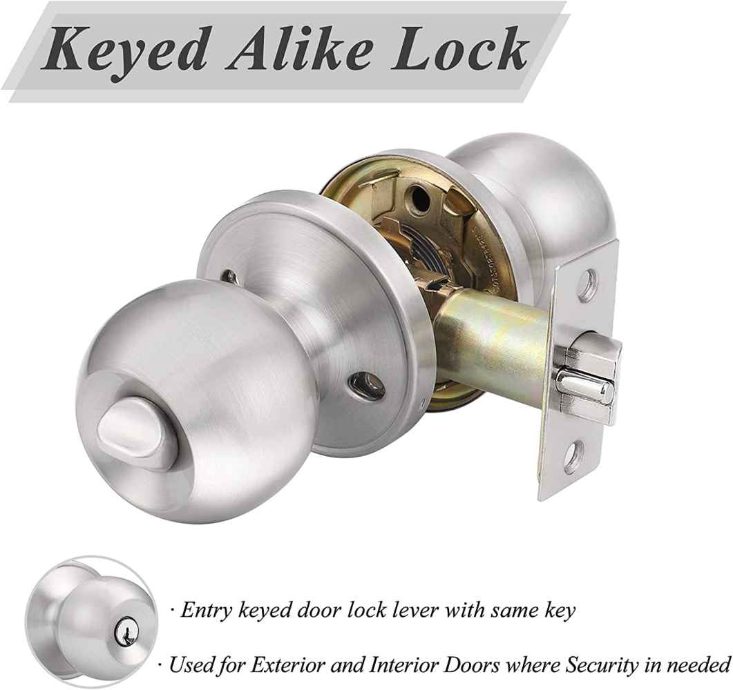 2-in. x 0.04-in. Stainless Steel Door Lock In Brushed Nickel