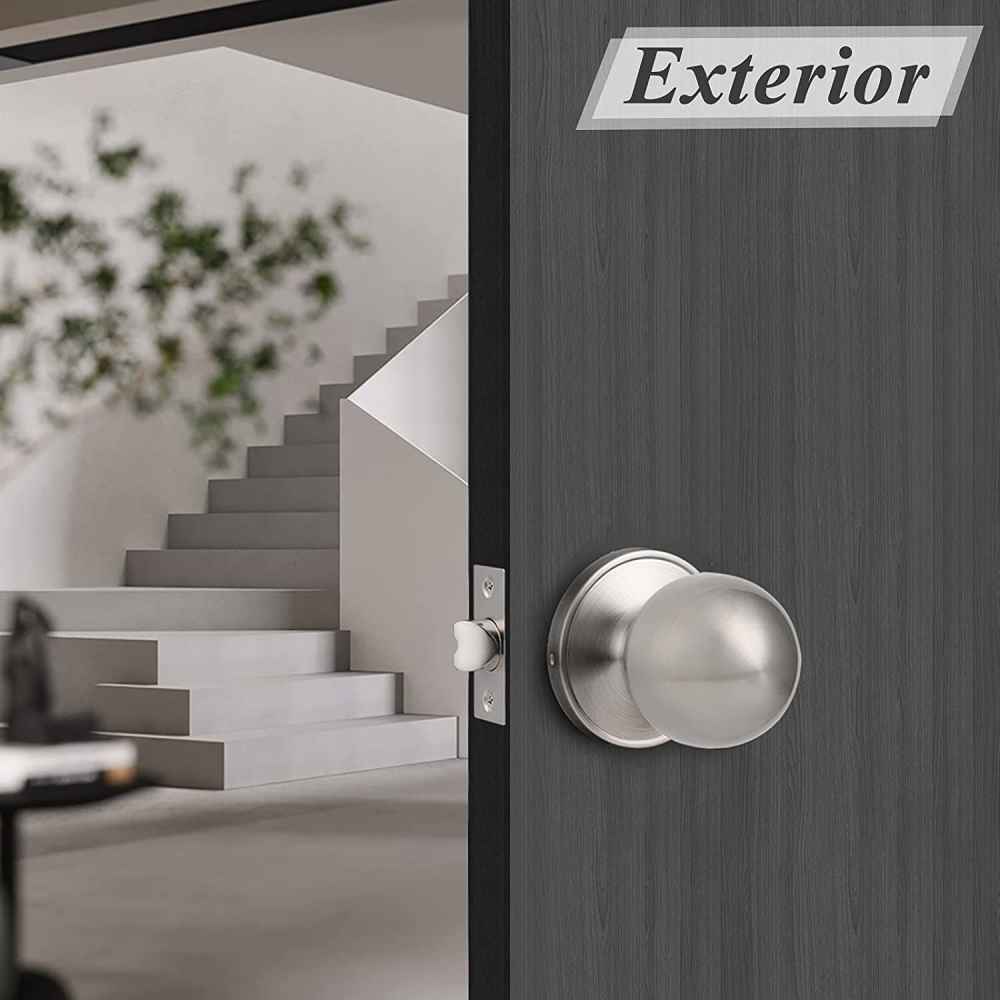 2-in. x 0.04-in. Stainless Steel Door Lock In Brushed Nickel