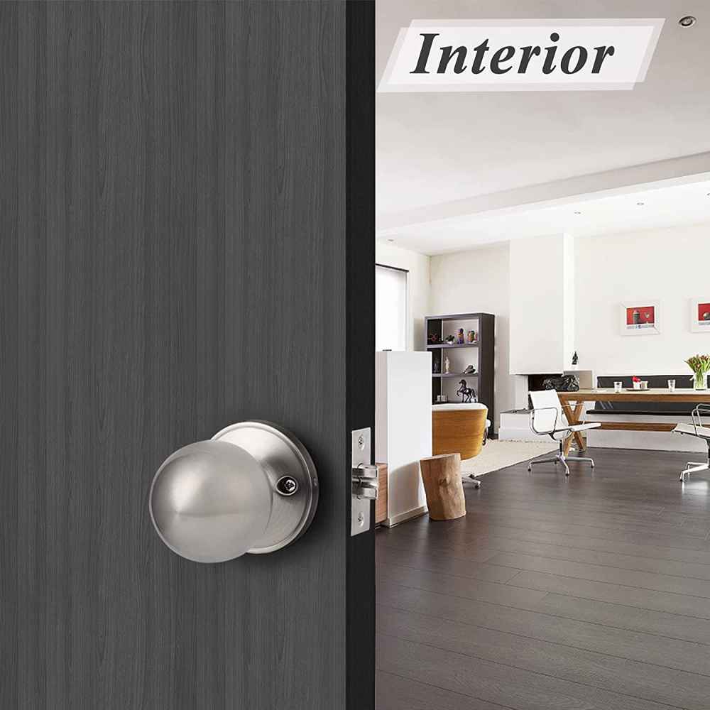 2-in. x 0.04-in. Stainless Steel Door Lock In Brushed Nickel