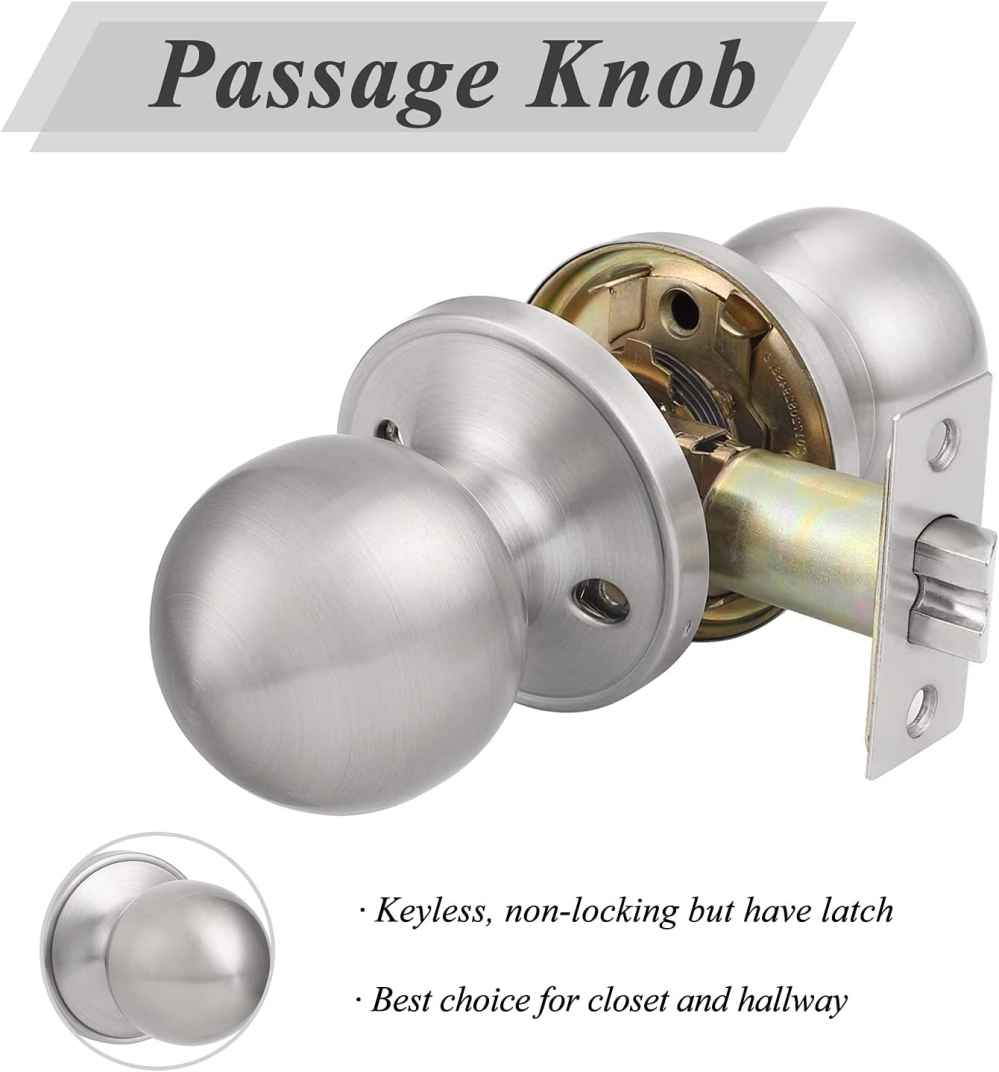 2-in. x 0.04-in. Stainless Steel Door Lock In Brushed Nickel