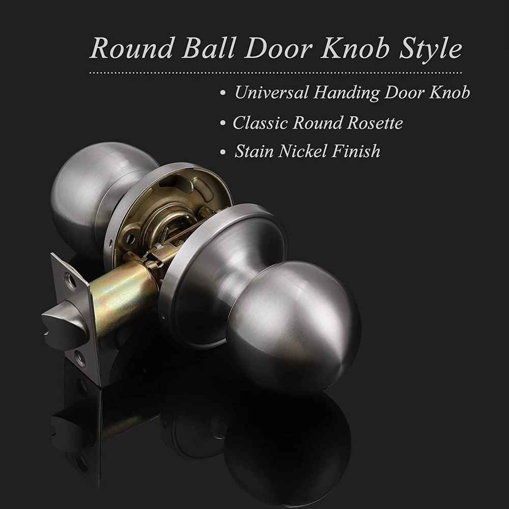 2-in. x 0.04-in. Stainless Steel Door Lock In Brushed Nickel