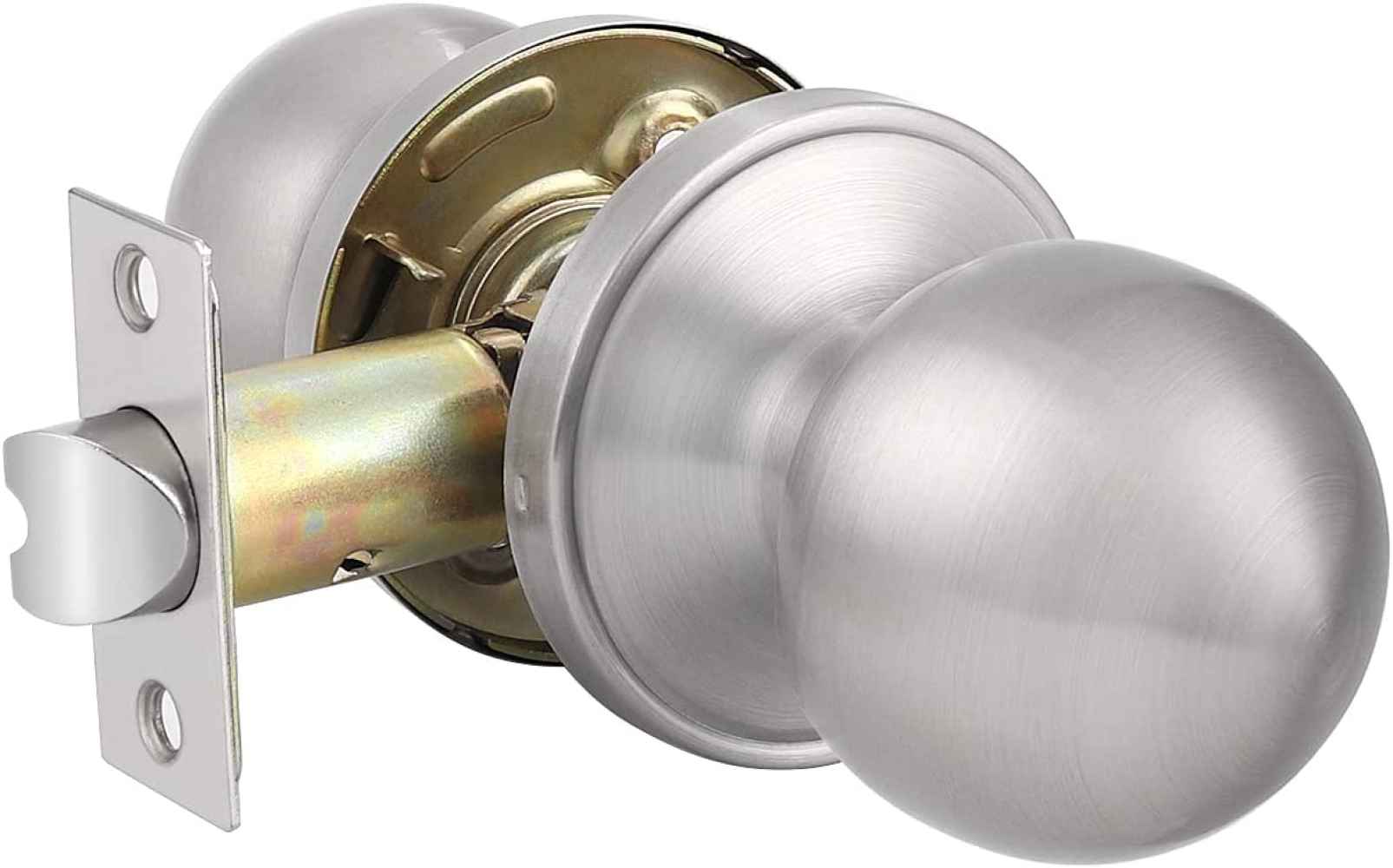 2-in. x 0.04-in. Stainless Steel Door Door Lock In Brushed Nickel