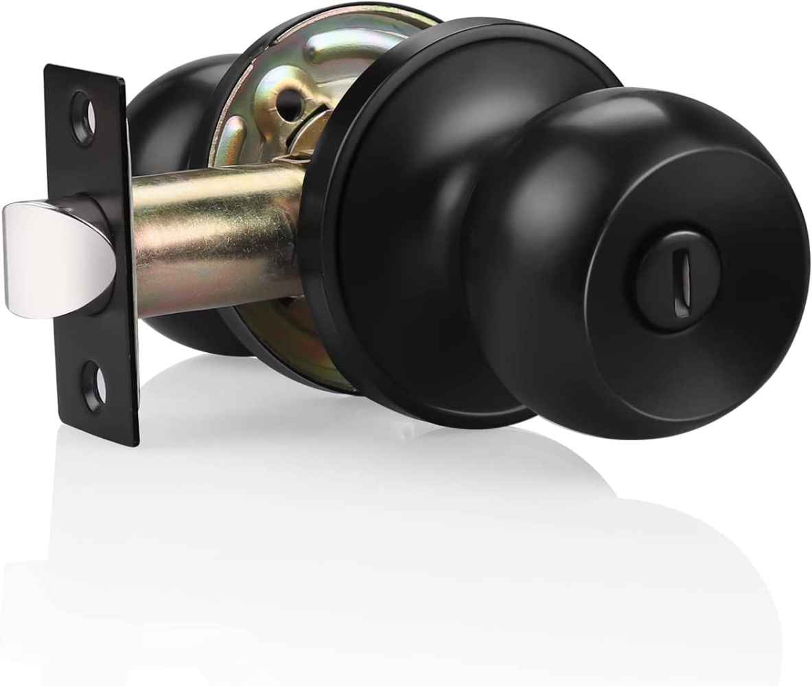 3-in. x 0.03-in. Stainless Steel Door Door Lock In Black
