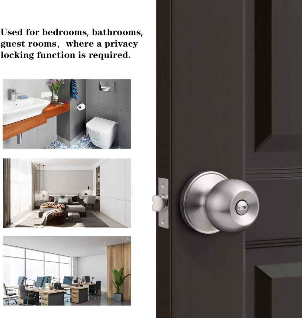 2.5-in. x 0.01-in. Stainless Steel Door Door Lock In Satin Nickel