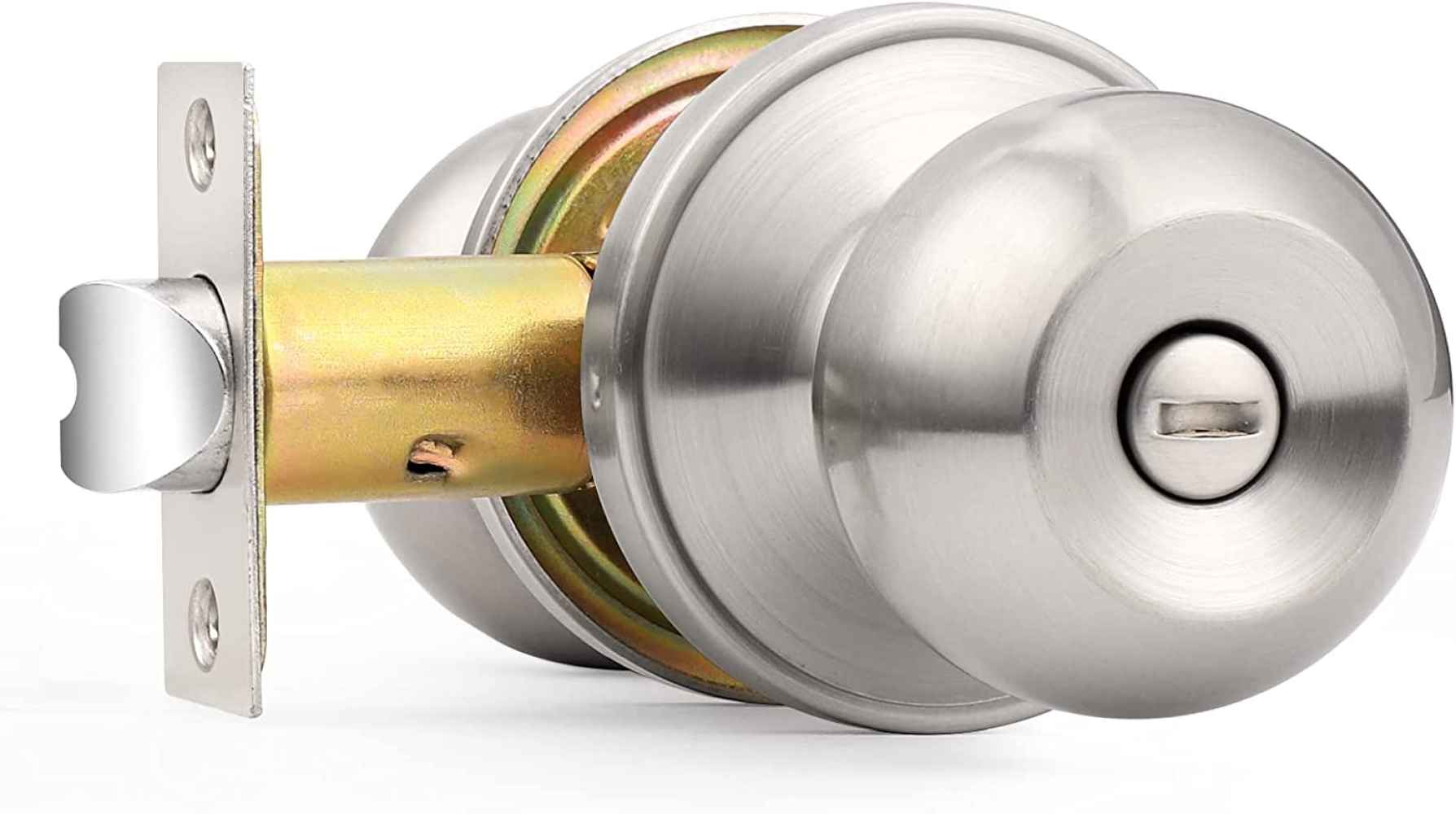 2.5-in. x 0.01-in. Stainless Steel Door Door Lock In Satin Nickel