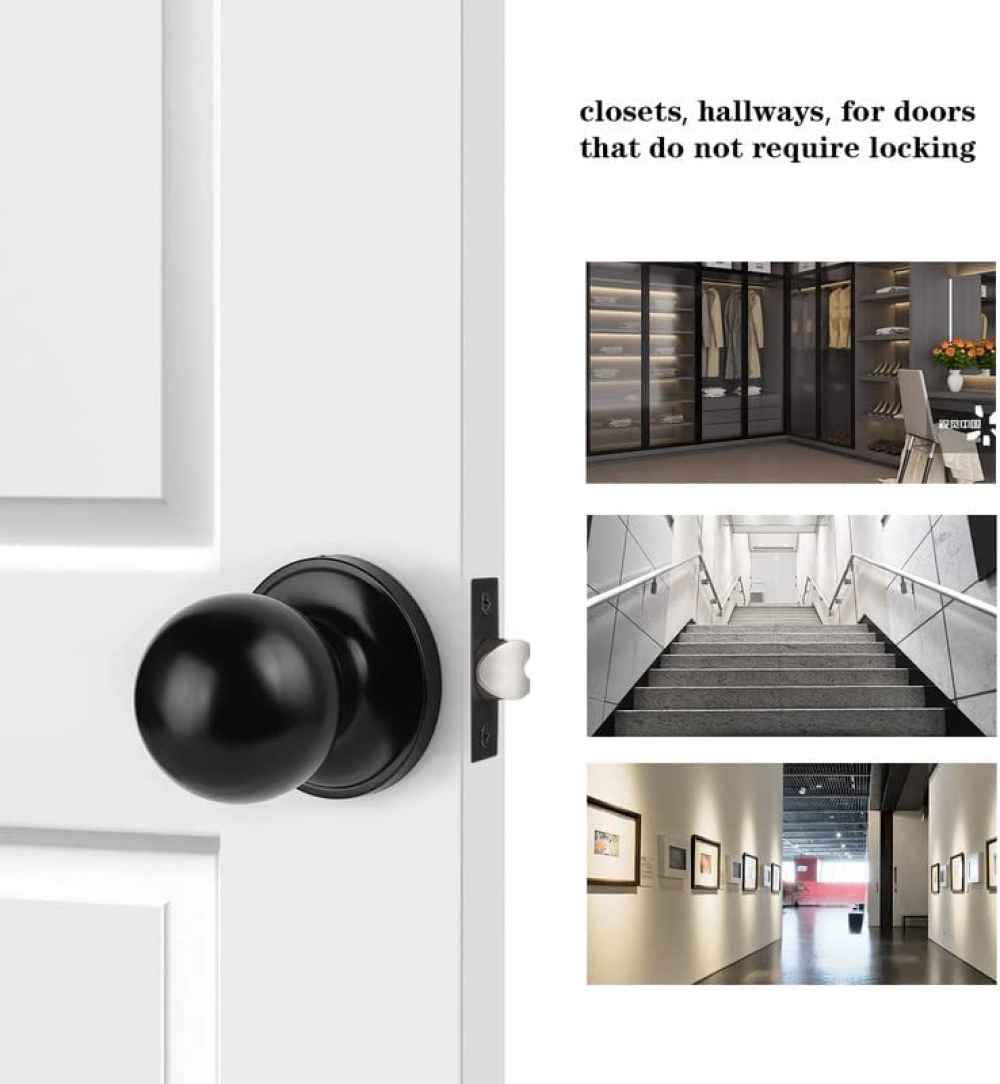 2.5-in. x 0.01-in. Stainless Steel Door Door Lock In Black