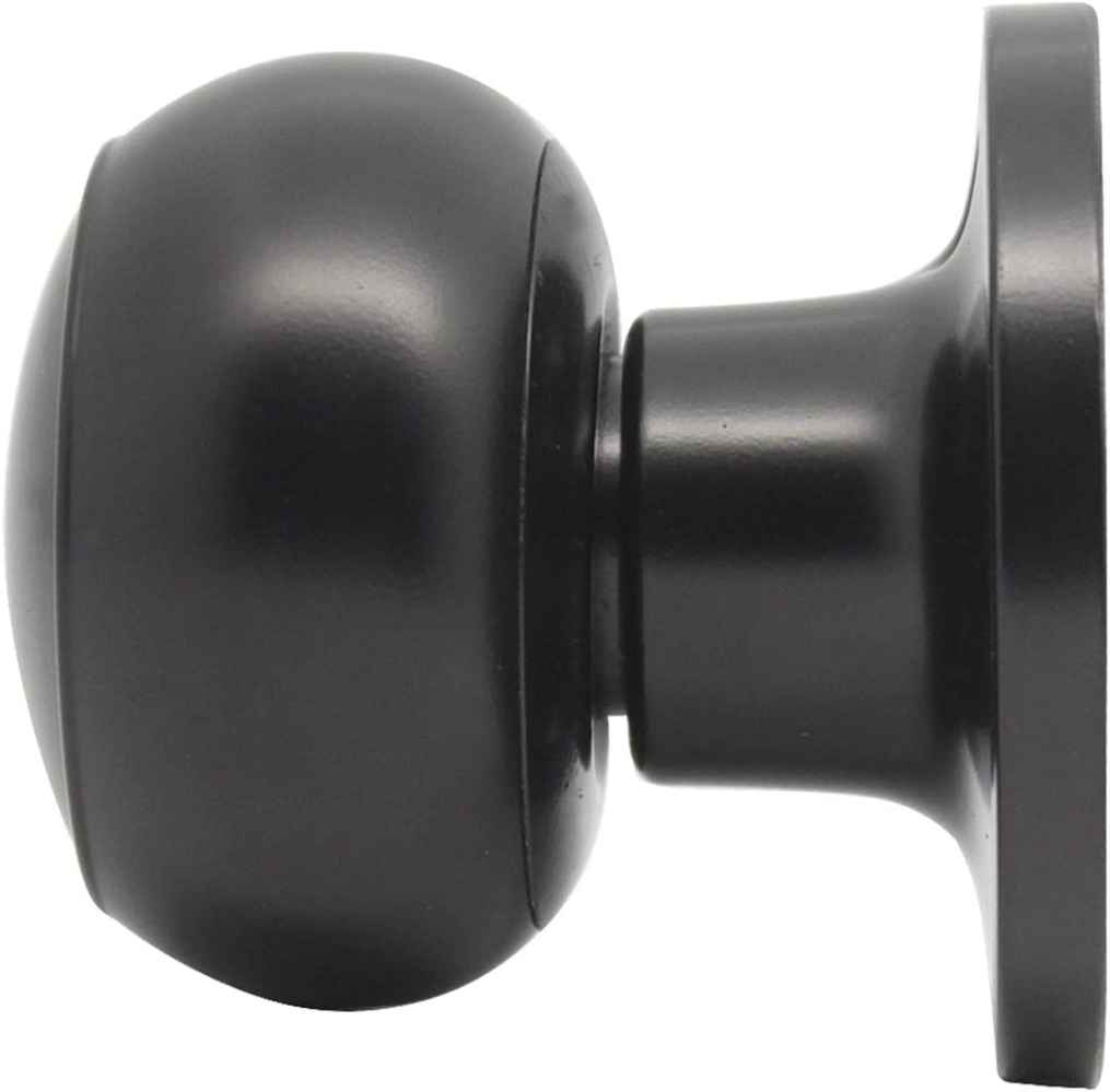 2.2-in. x 0.04-in. Stainless Steel Door Knob In Black
