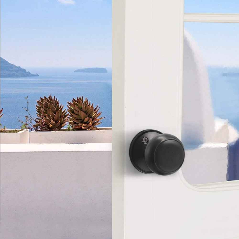 2.2-in. x 0.04-in. Stainless Steel Door Knob In Black