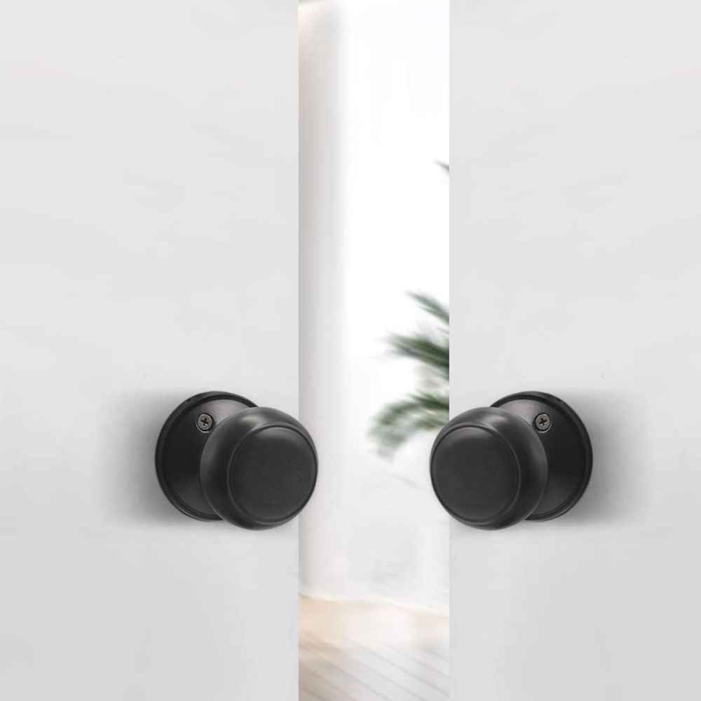 2.2-in. x 0.04-in. Stainless Steel Door Knob In Black