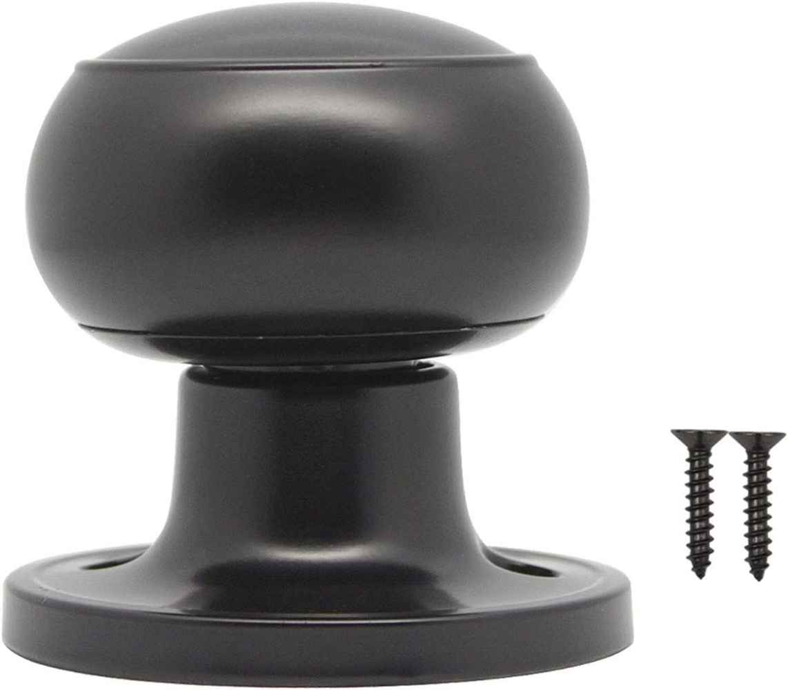2.2-in. x 0.04-in. Stainless Steel Door Door Knob In Black