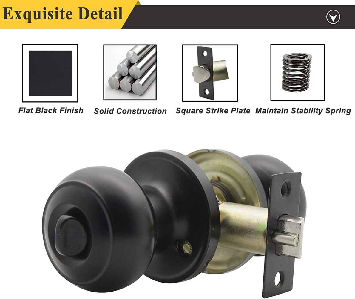 2.5-in. x 0.04-in. Stainless Steel Door Lock In Black