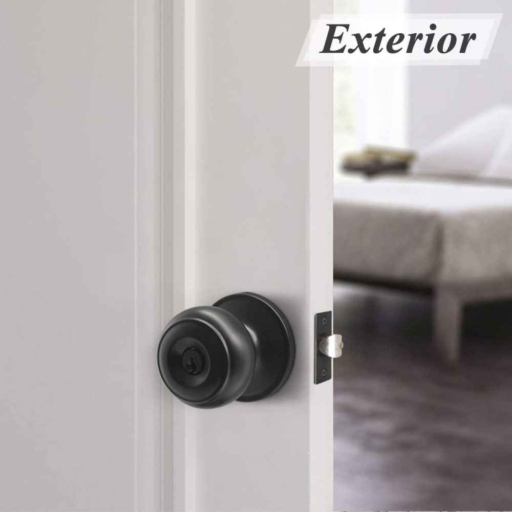 2.5-in. x 0.04-in. Stainless Steel Door Lock In Black