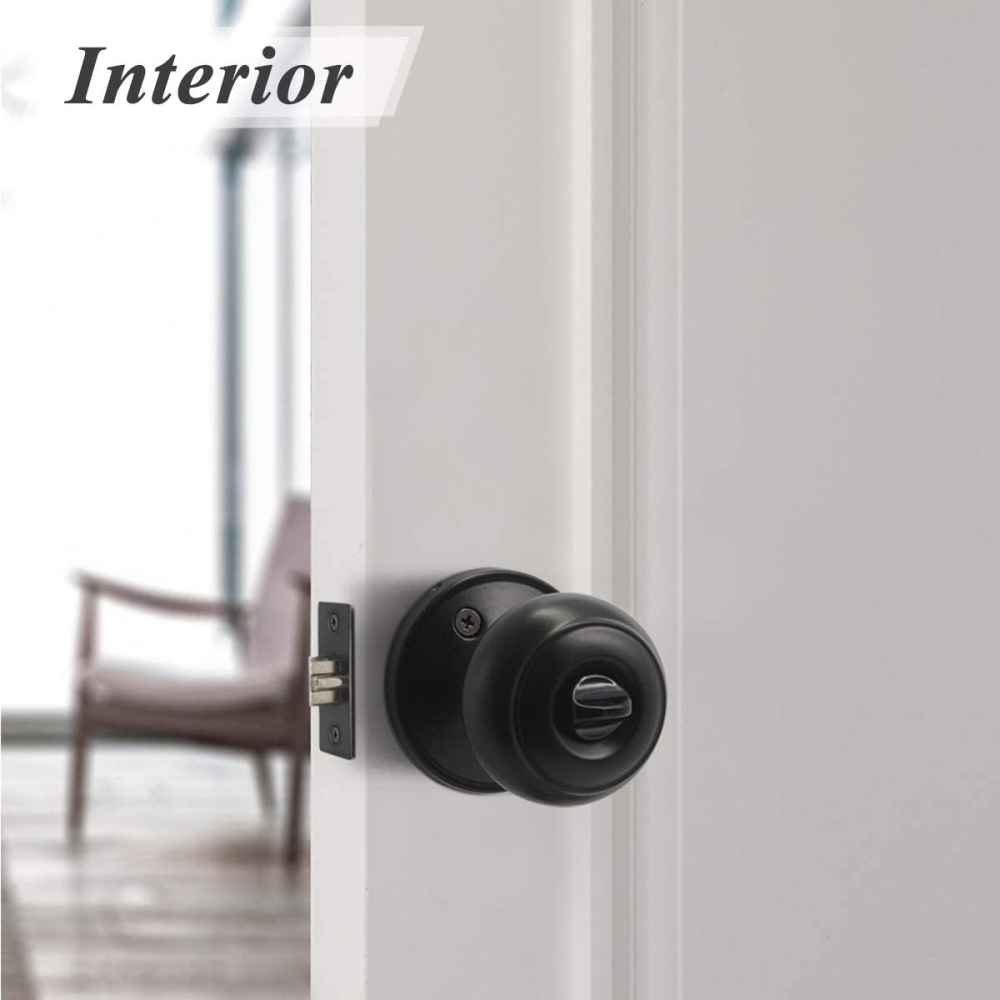 2.5-in. x 0.04-in. Stainless Steel Door Lock In Black