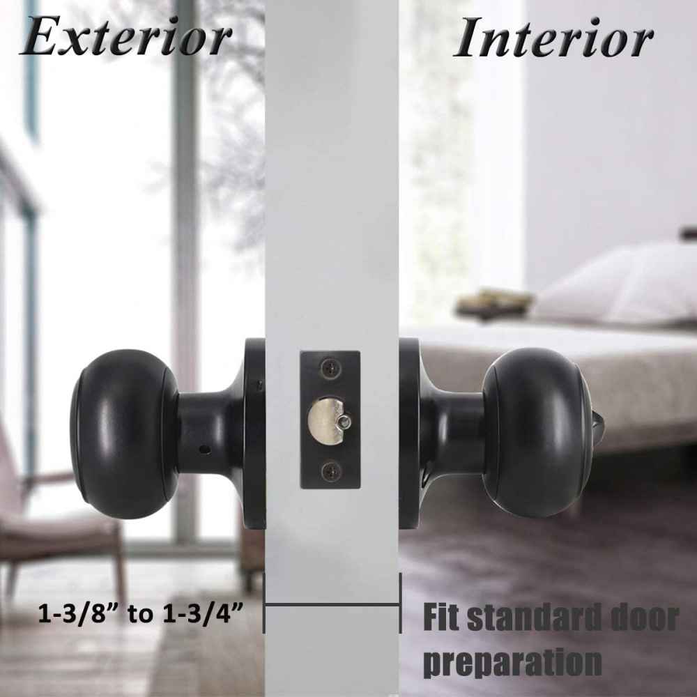 2.5-in. x 0.04-in. Stainless Steel Door Lock In Black