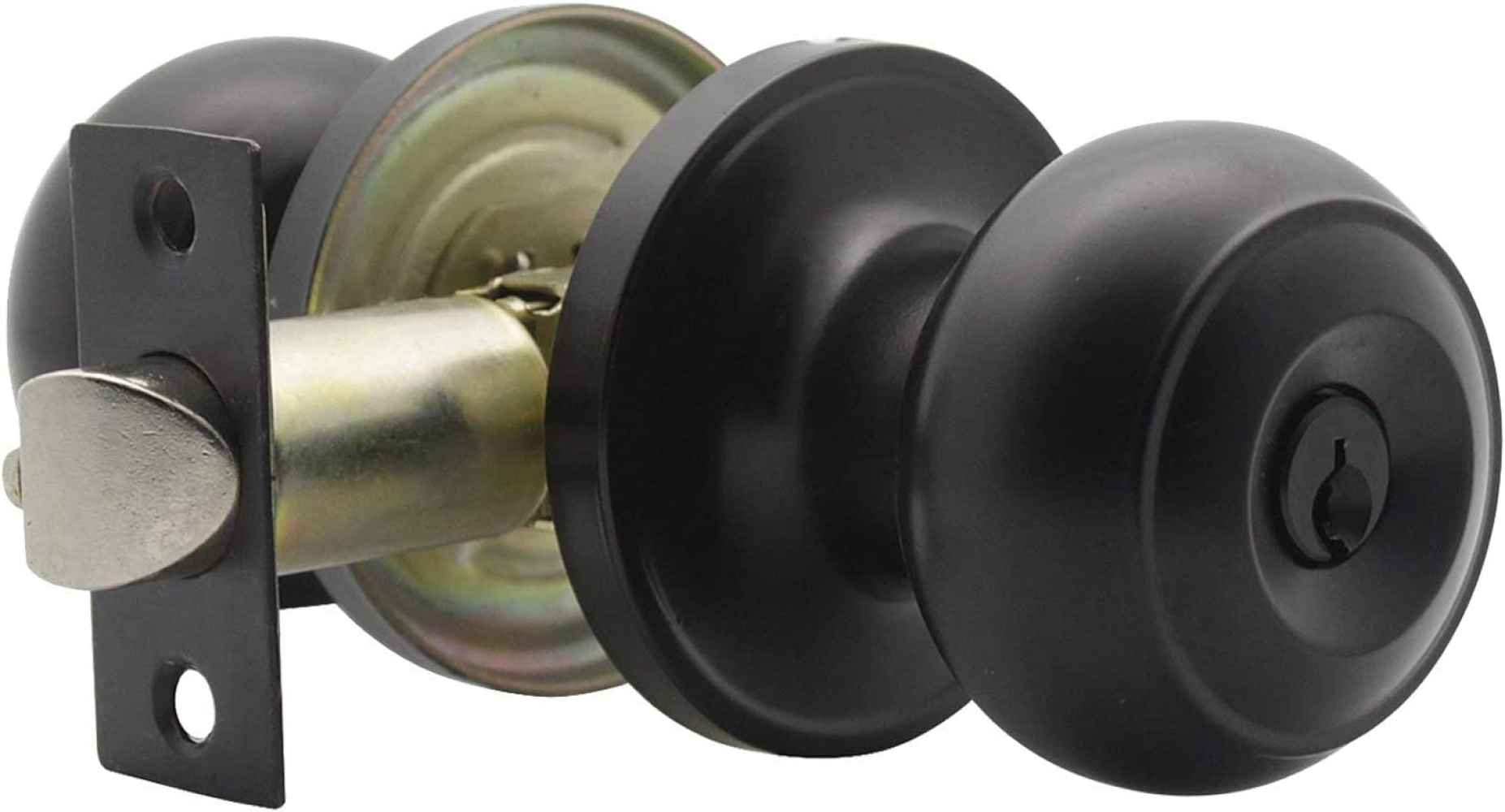 2.5-in. x 0.04-in. Stainless Steel Door Door Lock In Black