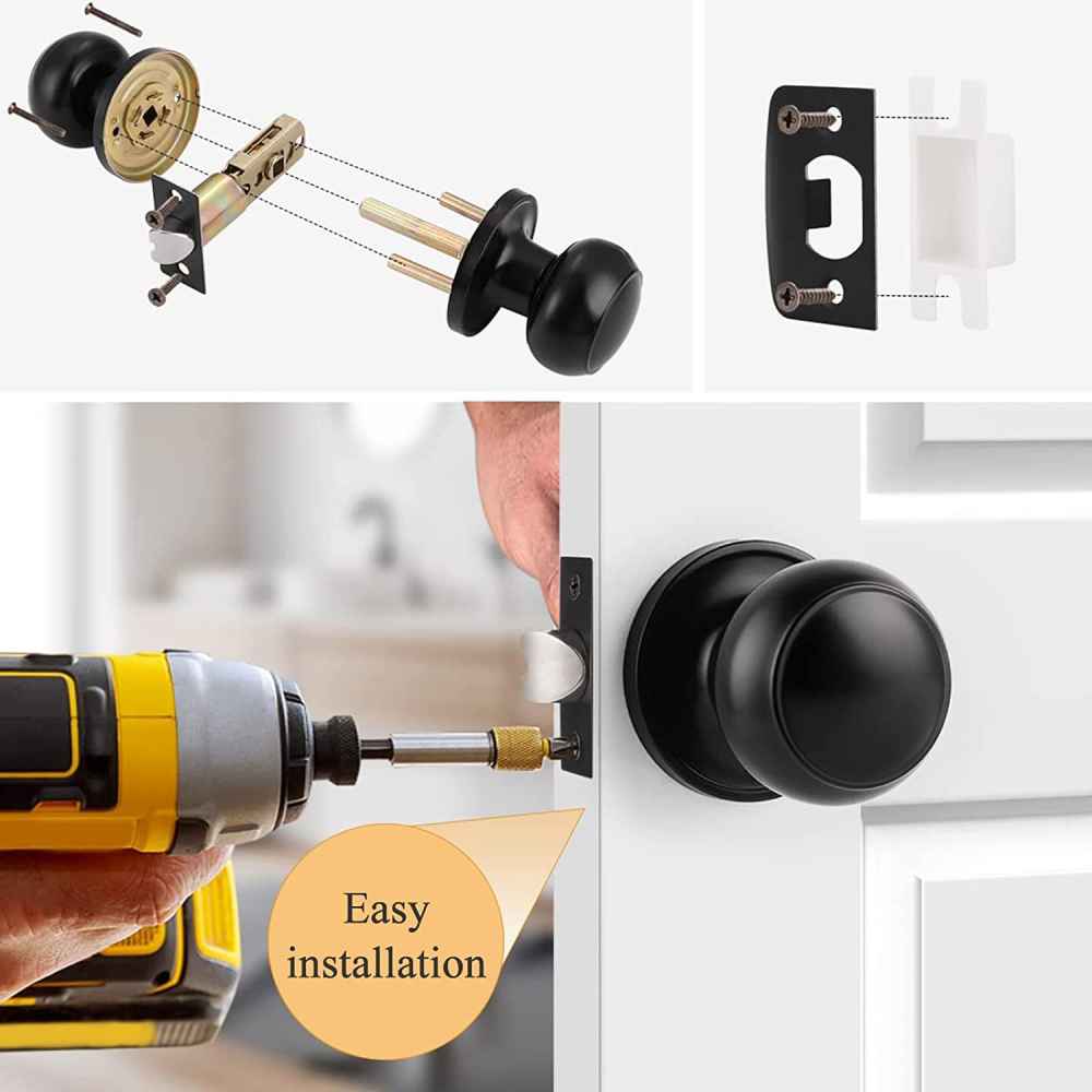 2.5-in. x 0.03-in. Stainless Steel Door Door Lock In Black