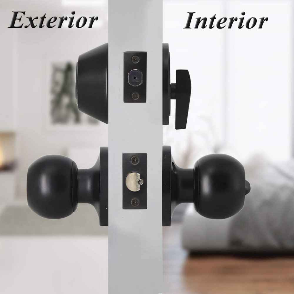 2-in. x 0.03-in. Stainless Steel Door Lock In Black