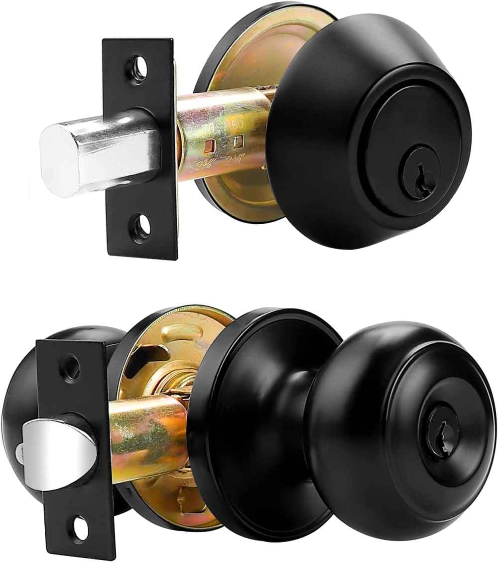 2-in. x 0.03-in. Stainless Steel Door Door Lock In Black