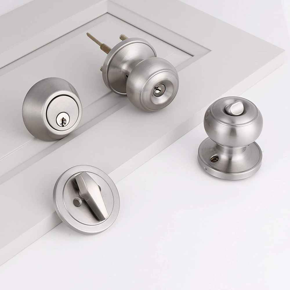 2.5-in. x 0.03-in. Stainless Steel Door Lock In Satin Nickel