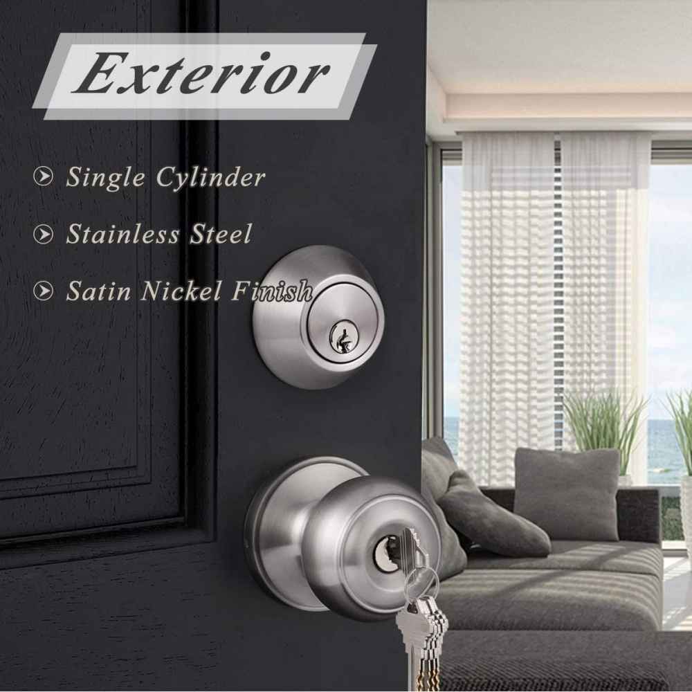 2.5-in. x 0.03-in. Stainless Steel Door Lock In Satin Nickel