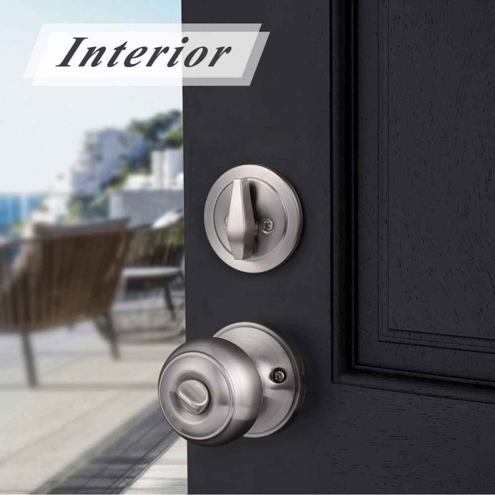 2.5-in. x 0.03-in. Stainless Steel Door Lock In Satin Nickel