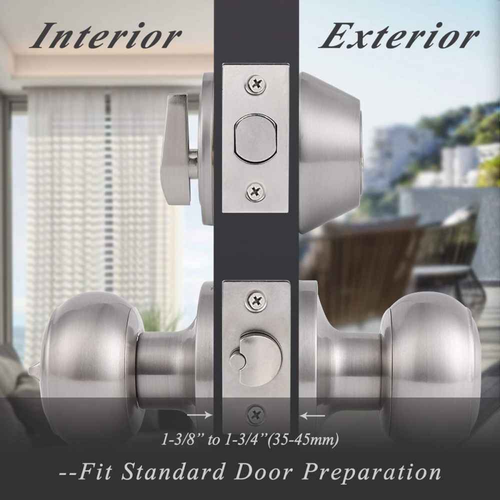2.5-in. x 0.03-in. Stainless Steel Door Lock In Satin Nickel