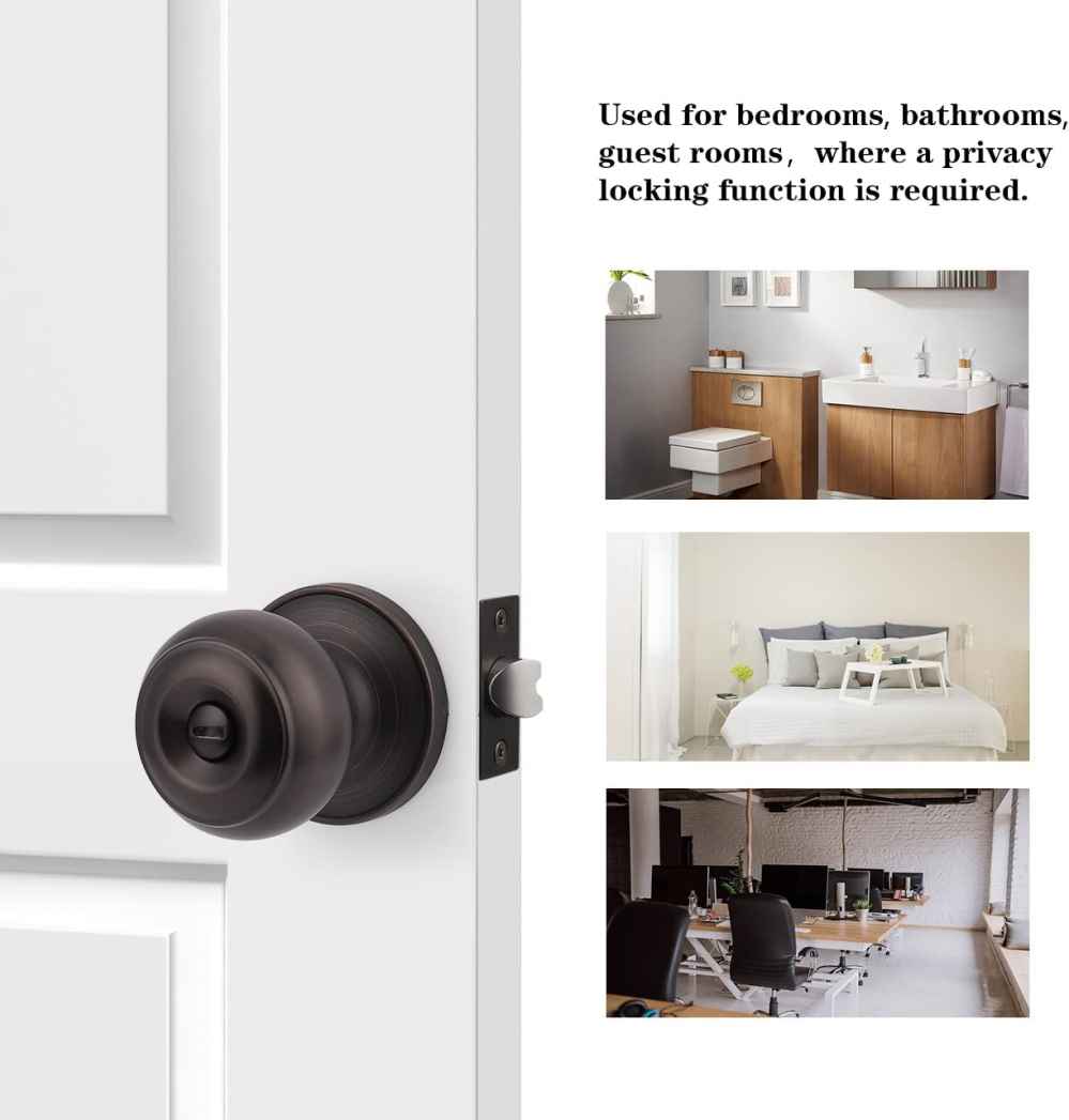 2.2-in. x 0.04-in. Stainless Steel Door Lock In Oil Rubbed Bronze