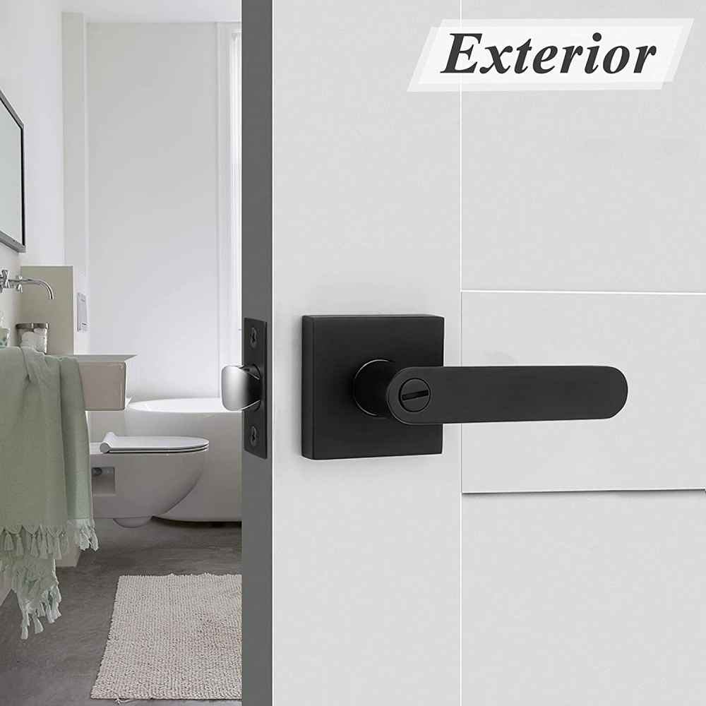 5-in. x 0.03-in. Zinc Alloy Door Lock In Black