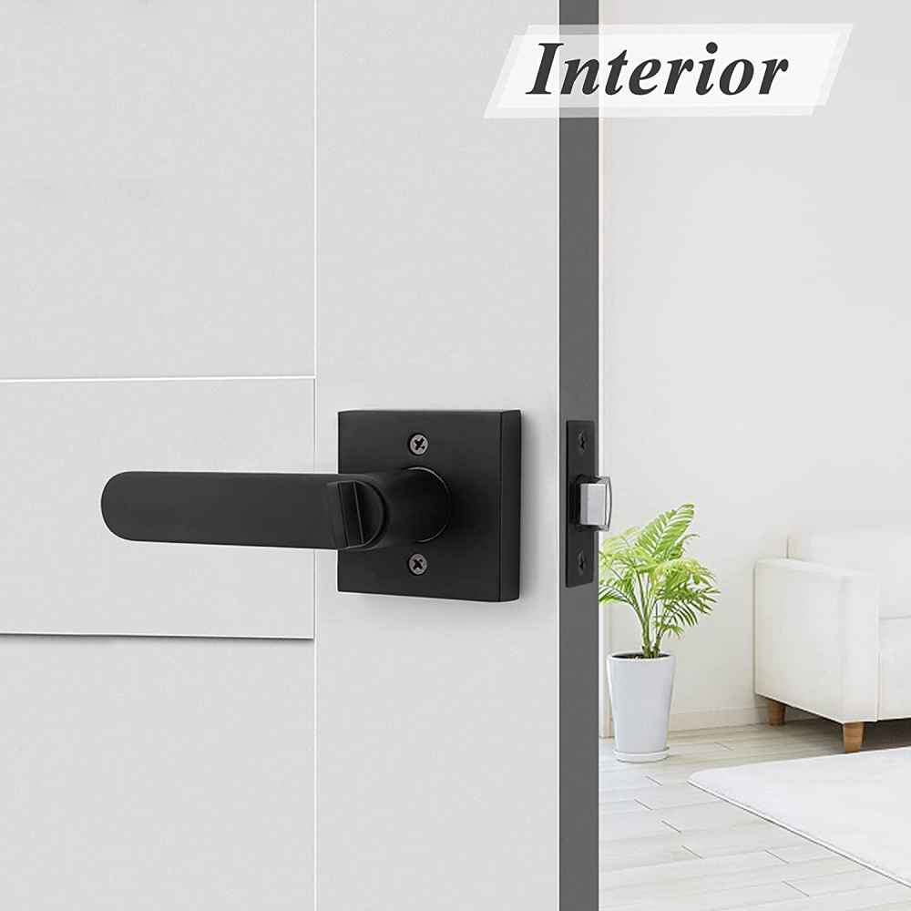 5-in. x 0.03-in. Zinc Alloy Door Lock In Black