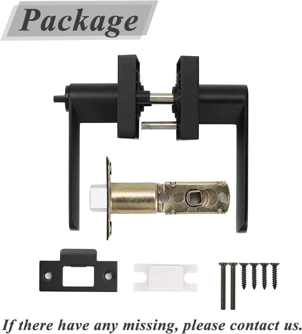 5-in. x 0.03-in. Zinc Alloy Door Lock In Black