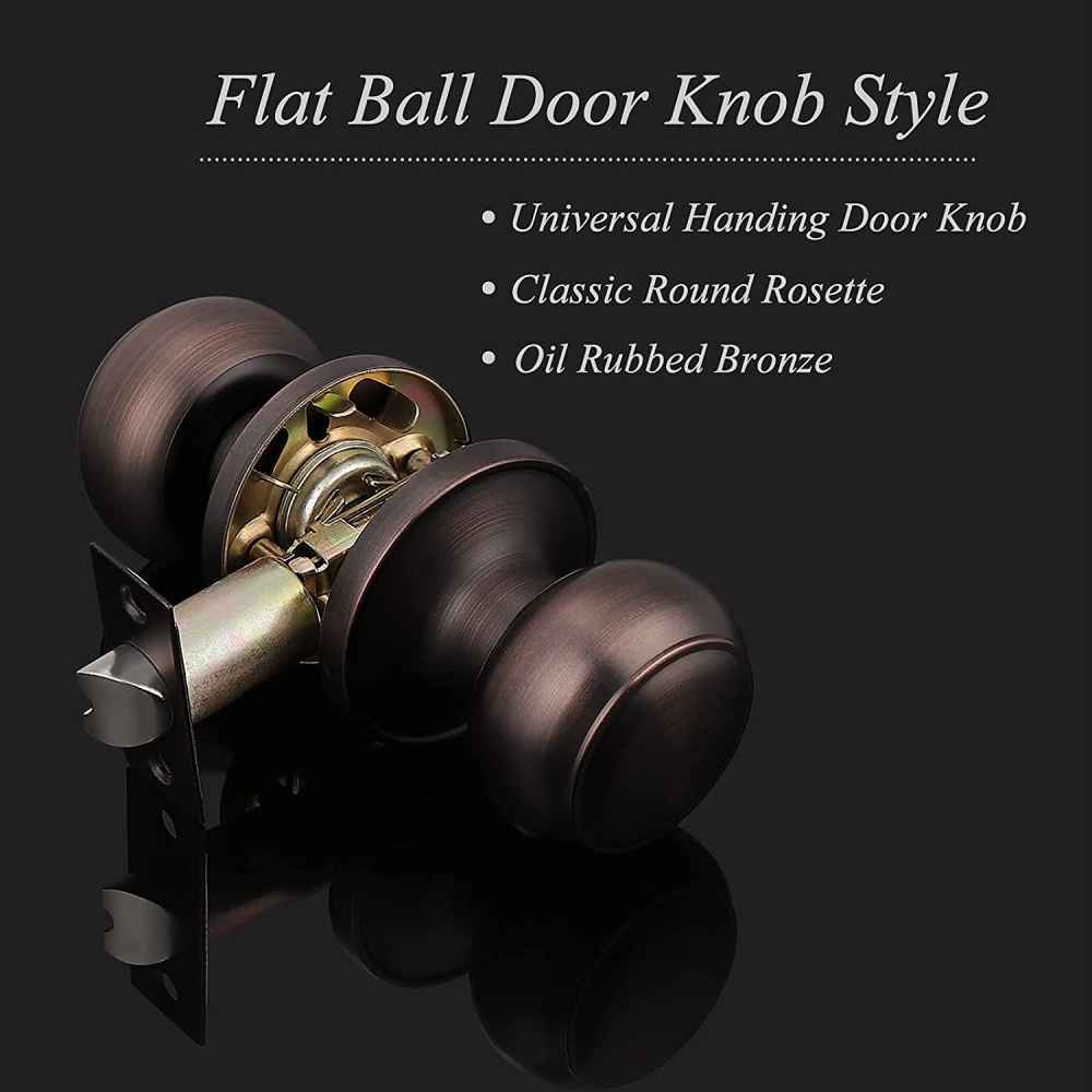 2-in. x 0.01-in. Stainless Steel Door Lock In Oil Rubbed Bronze