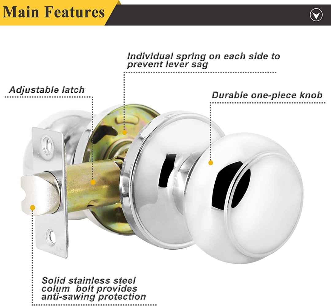 2.2-in. x 0.03-in. Stainless Steel Door Lock In Stainless Steel