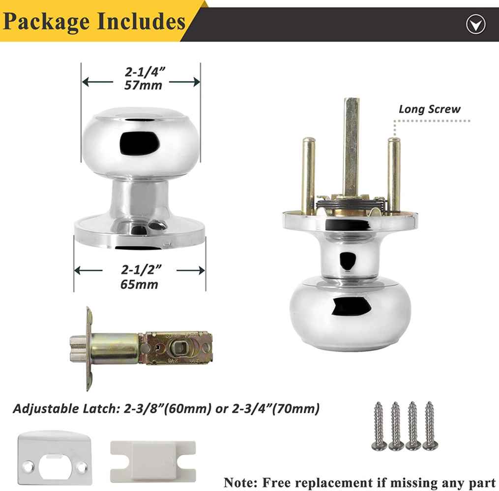 2.2-in. x 0.03-in. Stainless Steel Door Lock In Stainless Steel