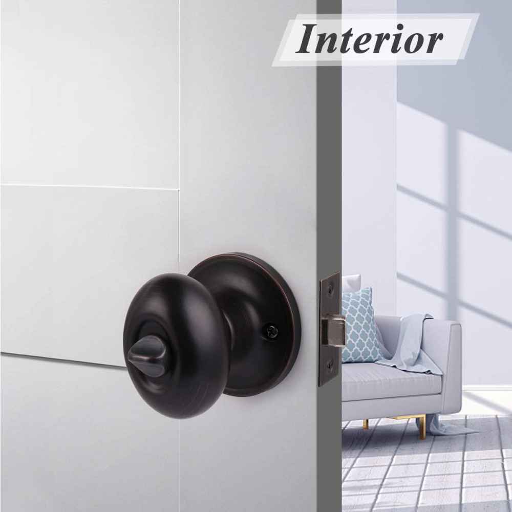 2.5-in. x 0.03-in. Stainless Steel Door Lock In Oil Rubbed Bronze