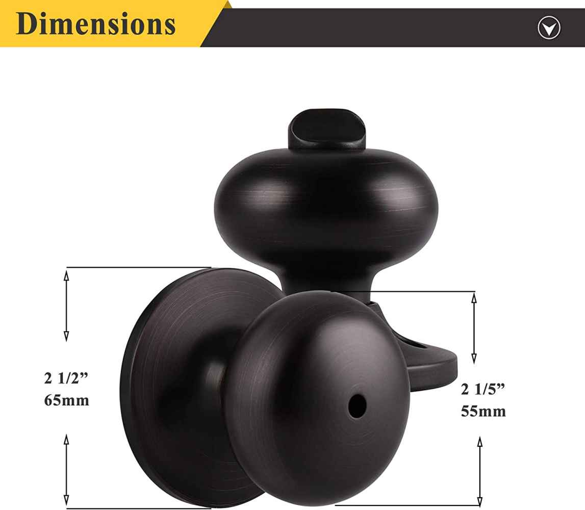 2.5-in. x 0.03-in. Stainless Steel Door Lock In Oil Rubbed Bronze