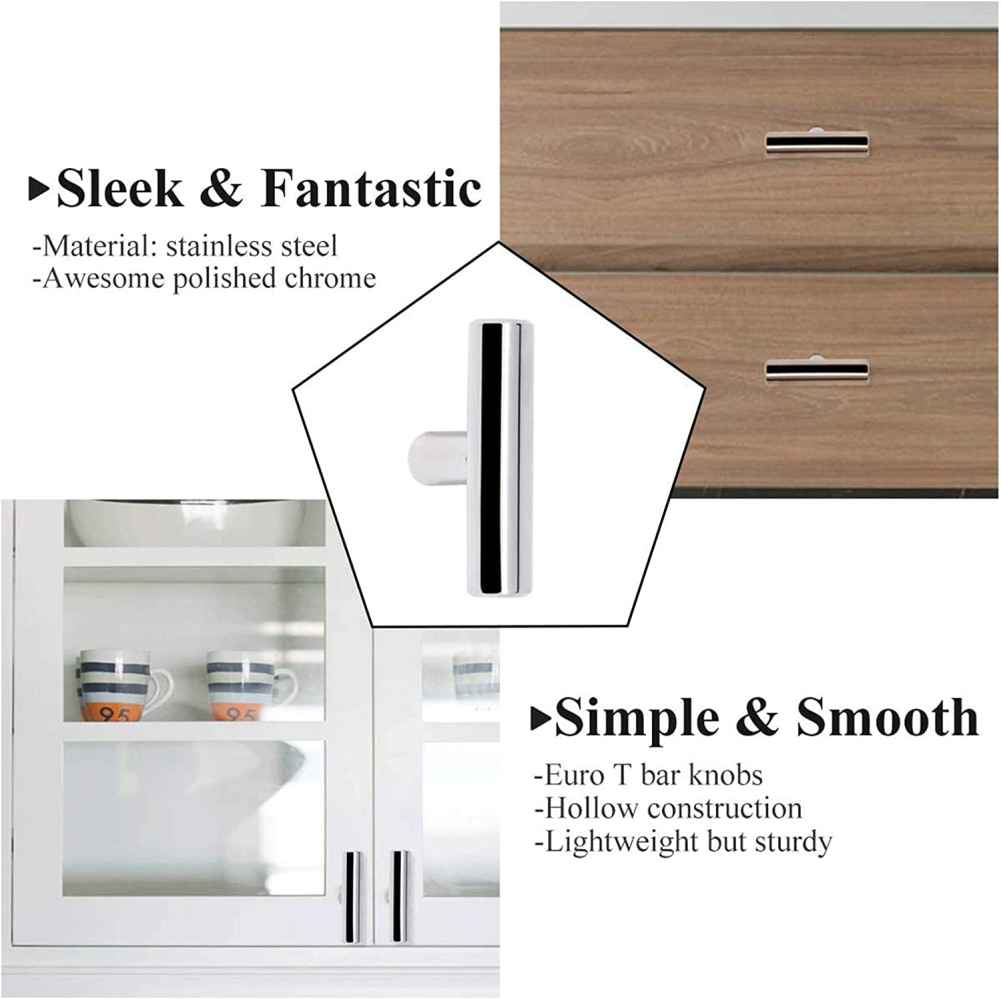 3.93-in. x 0.03-in. Stainless Steel Cabinet Knob In Chrome