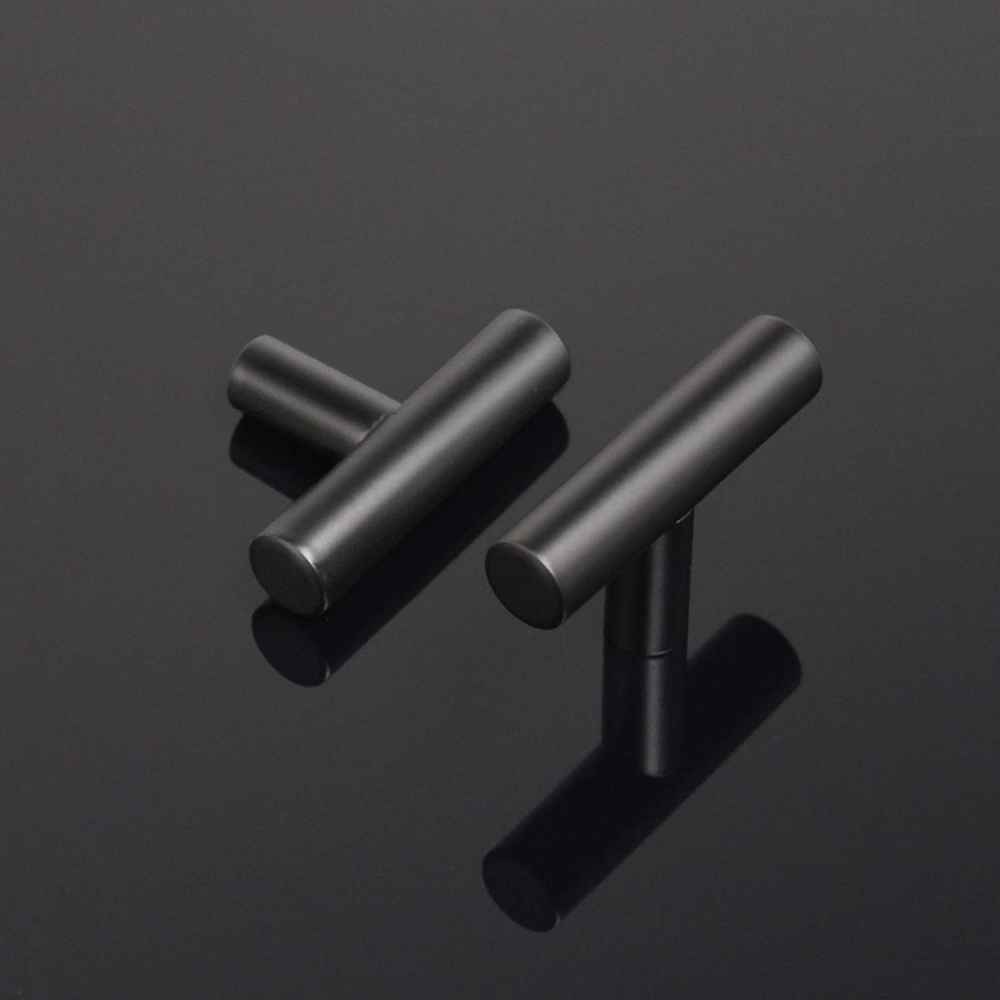 2-in. x 0.03-in. Stainless Steel Cabinet Knob In Black