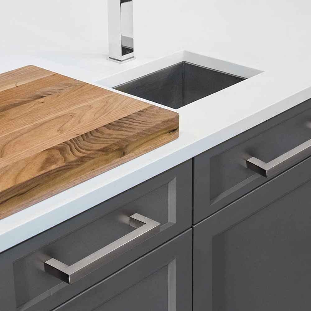 5.5-in. x 1.25-in. Stainless Steel Cabinet Handle In Brushed Nickel