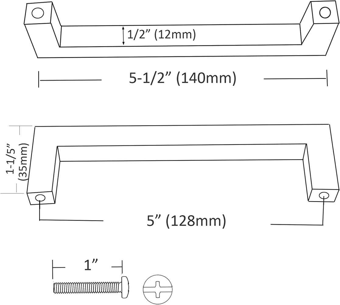 5.5-in. x 1.25-in. Stainless Steel Cabinet Handle In Brushed Nickel