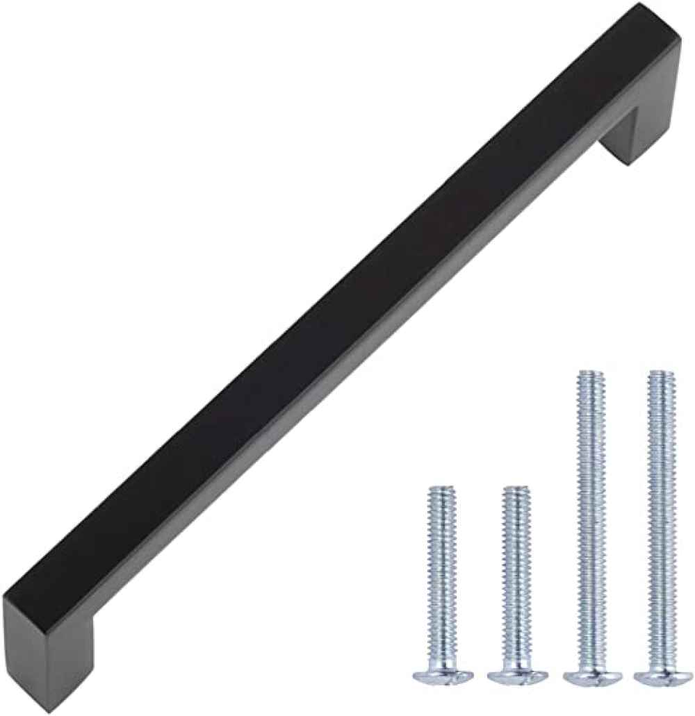6.7-in. x 1.5-in. Stainless Steel Cabinet Cabinet Handle In Black