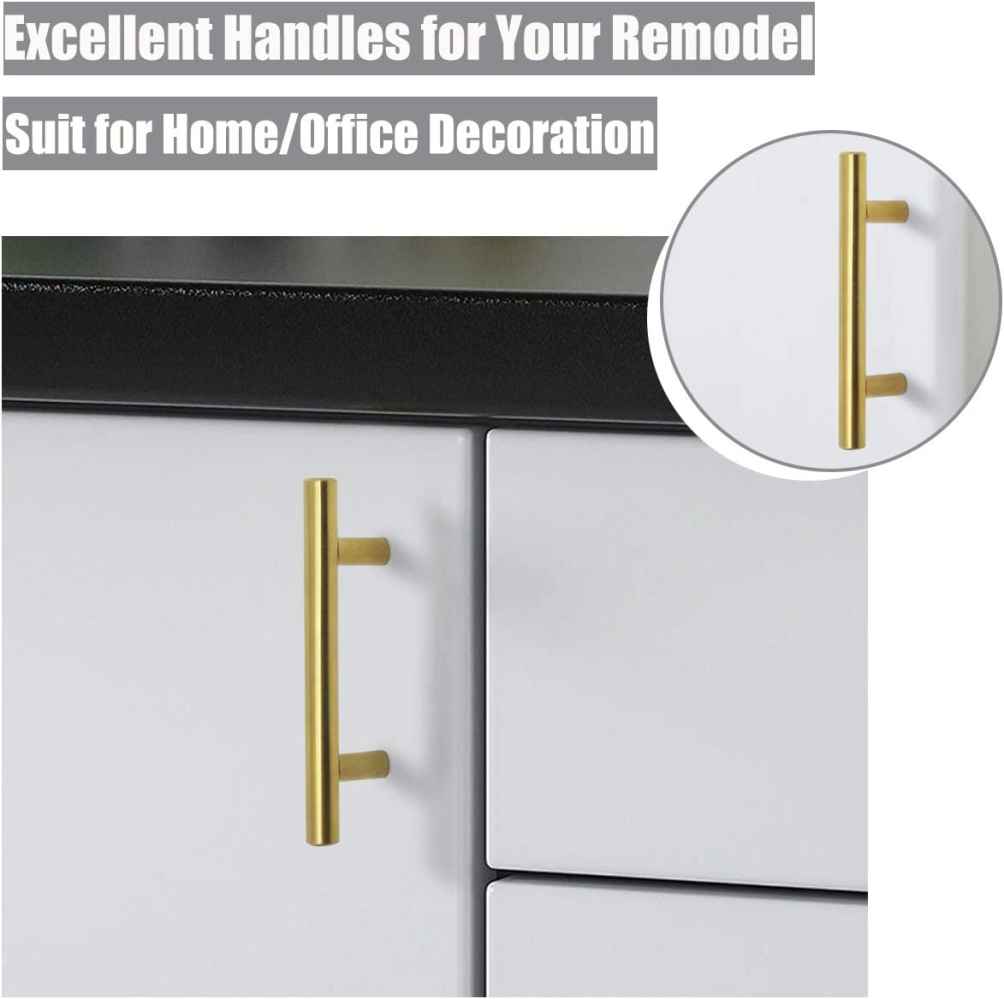 5-in. x 0.01-in. Stainless Steel Cabinet Handle In Gold