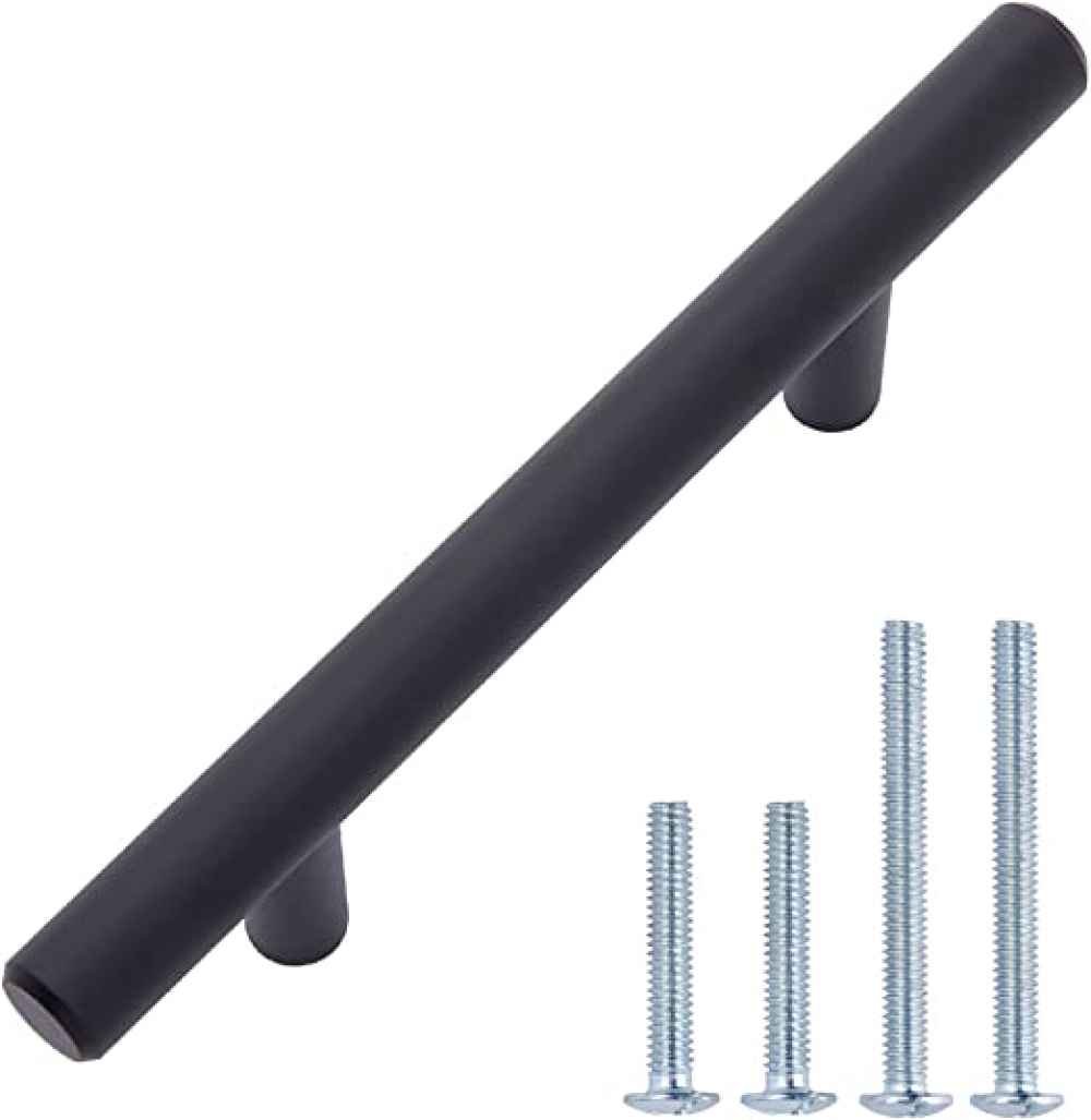 5-in. x 0.01-in. Stainless Steel Cabinet Cabinet Handle In Black