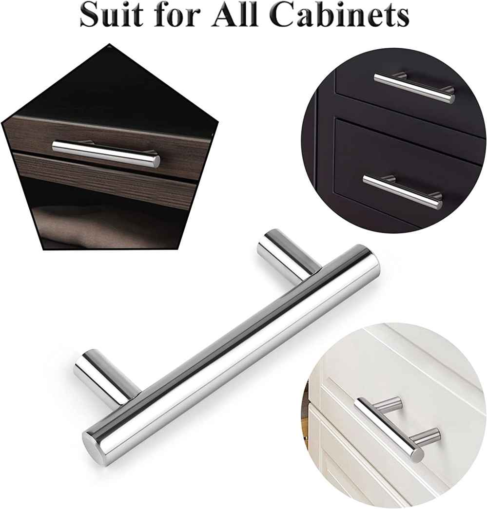 5-in. x 0.04-in. Stainless Steel Cabinet Handle In Chrome