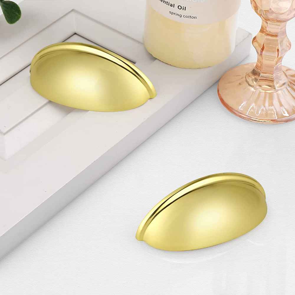 3.07-in. x 0.03-in. Stainless Steel Cabinet Handle In Gold