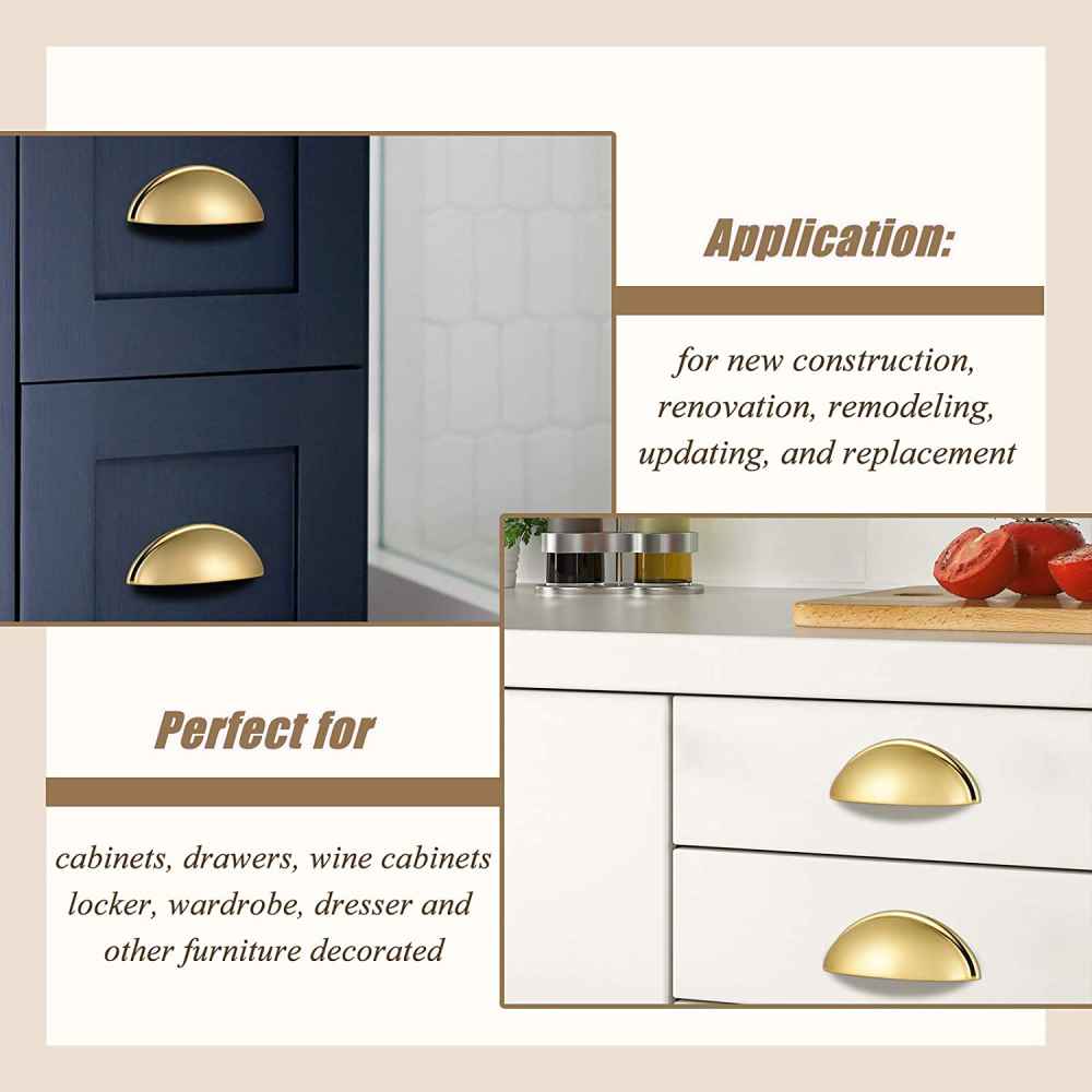 3.07-in. x 0.03-in. Stainless Steel Cabinet Handle In Gold