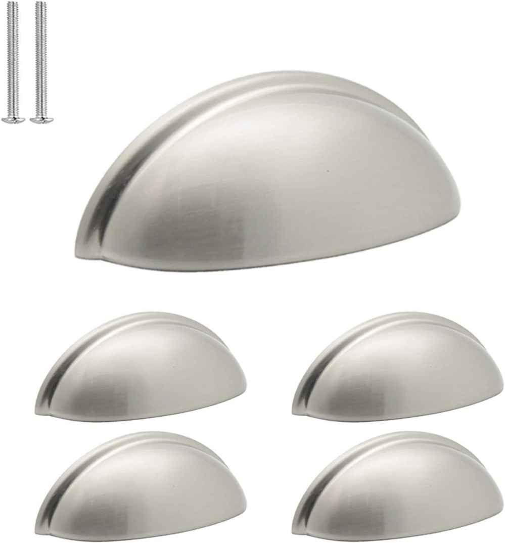 3.07-in. x 0.8-in. Zinc Alloy Cabinet Handle In Brushed Nickel