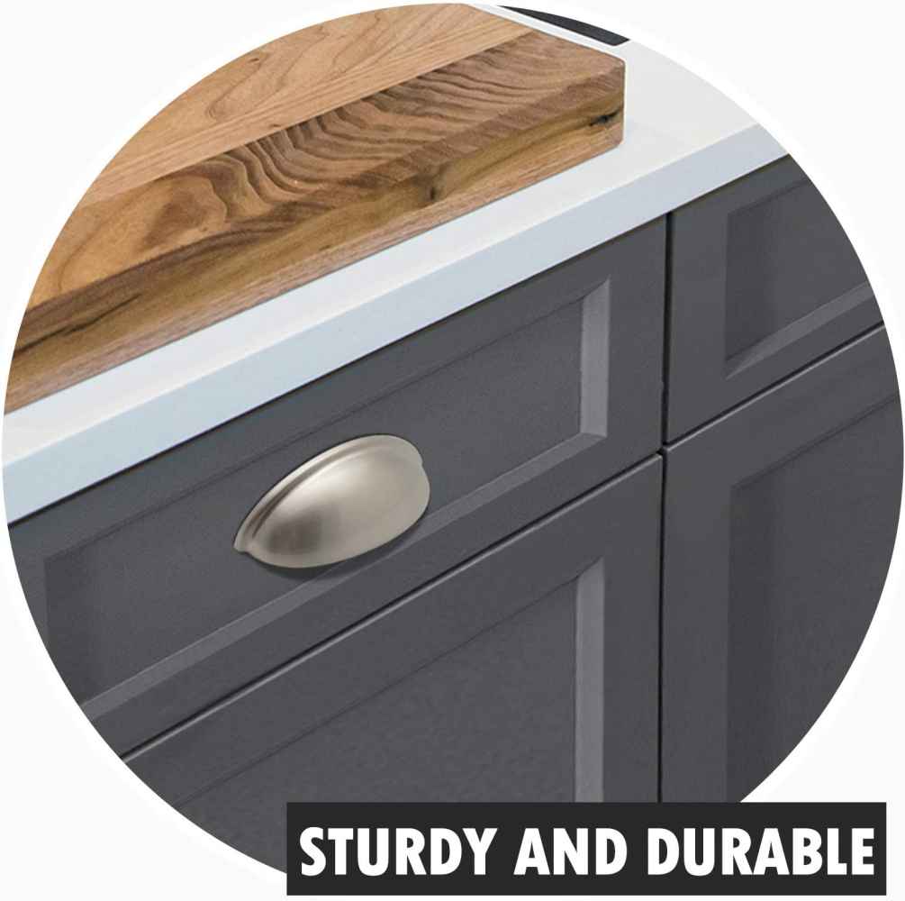 3.07-in. x 0.8-in. Zinc Alloy Cabinet Handle In Brushed Nickel