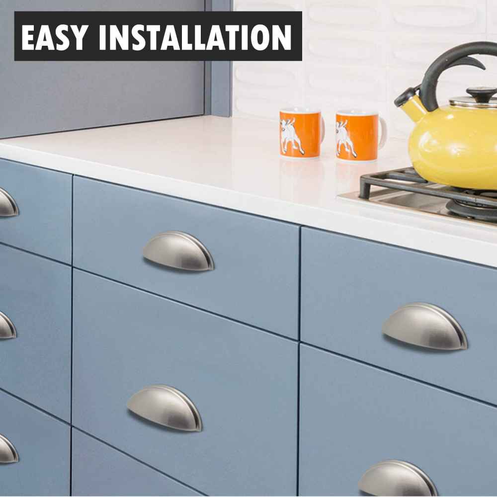 3.07-in. x 0.8-in. Zinc Alloy Cabinet Handle In Brushed Nickel